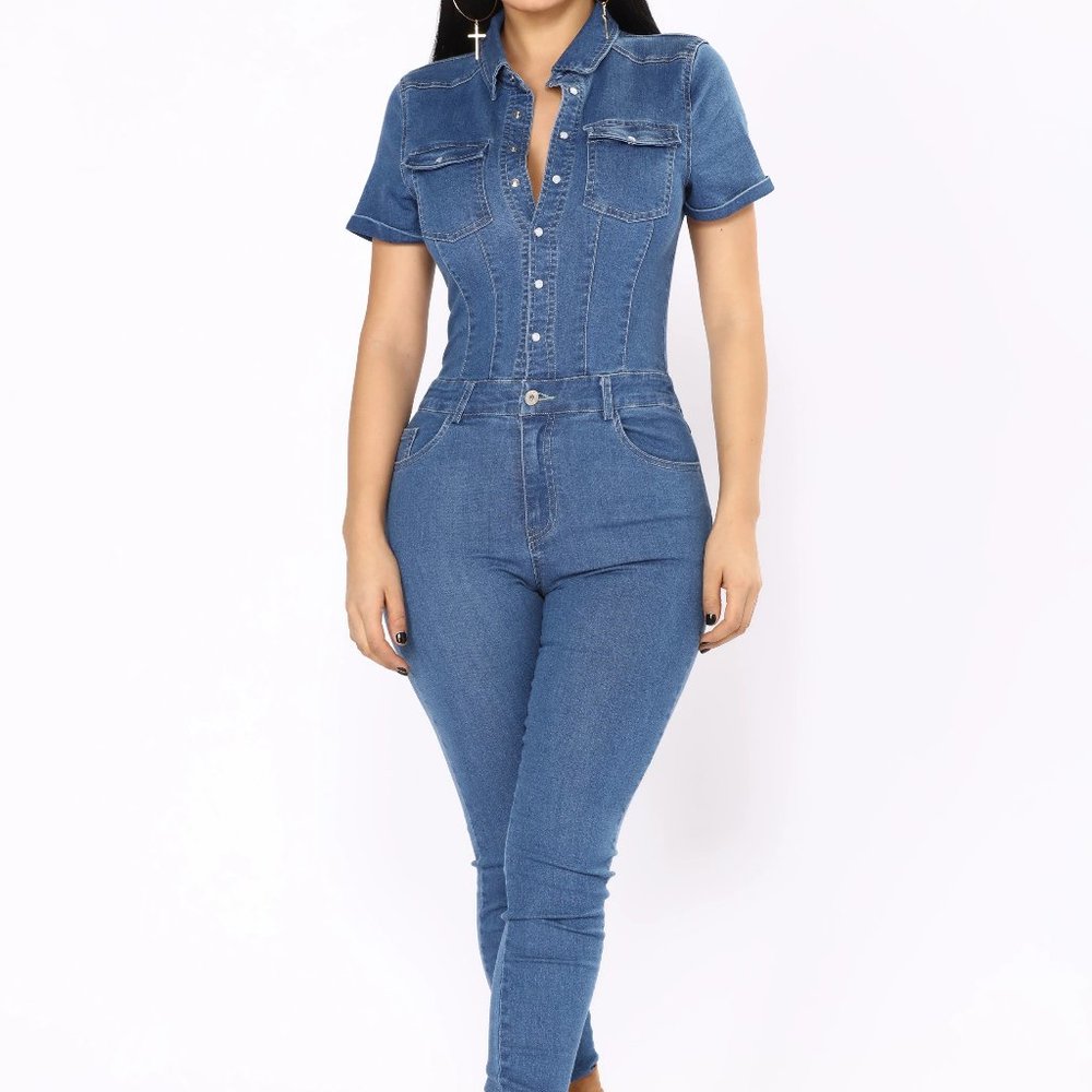 Women's Denim Jumpsuit